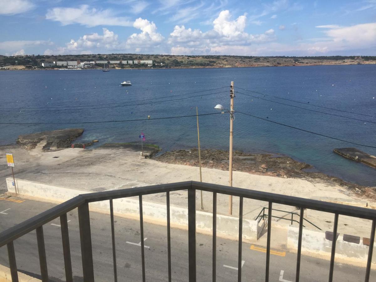 Sea Front Apartment At Mellieha Bay, Malta! Eksteriør billede